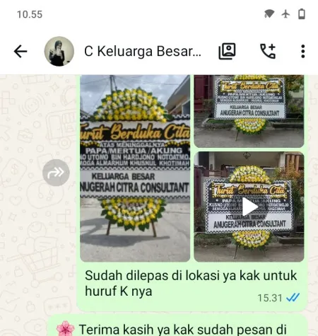 Pengiriman Papan Bunga Duka Menara Astra