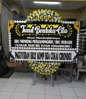 Papan Bunga di Menara Astra